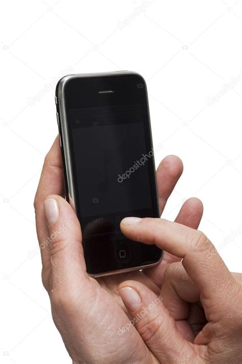 Hand Holding Phone — Stock Photo © Ambrophoto 4521502