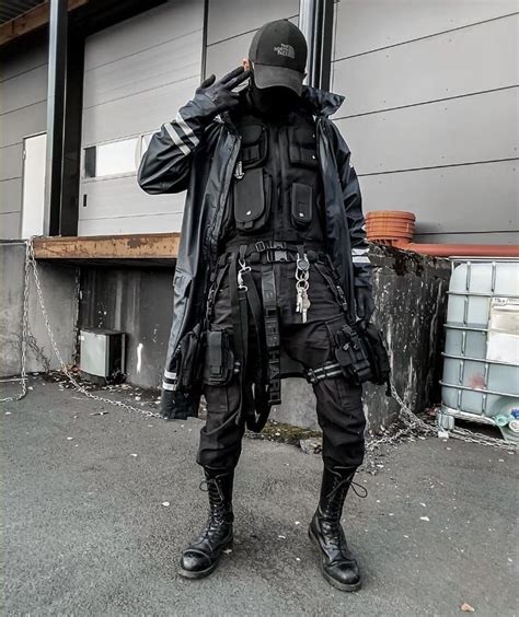 Outfit Tacital Techwear Cyberpunk Clothes Tech Clothing Futuristic