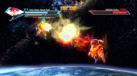 Dragon Ball Xenoverse Gameplay Ssg Goku Vs Ssgss Goku Youtube