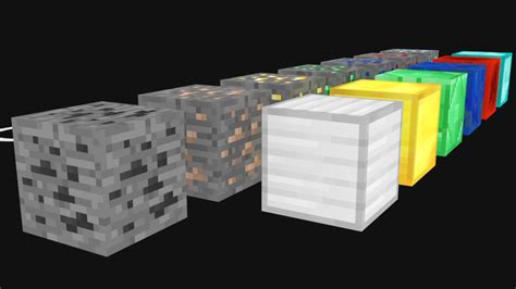 Blender Minecraft 1 5 2 Blocks And Ores Cy Free 3d