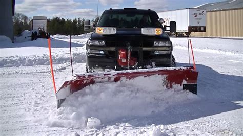 Plowing Deep Drifted Snow With 1 Ton Chevy Silverado Duramax Truck