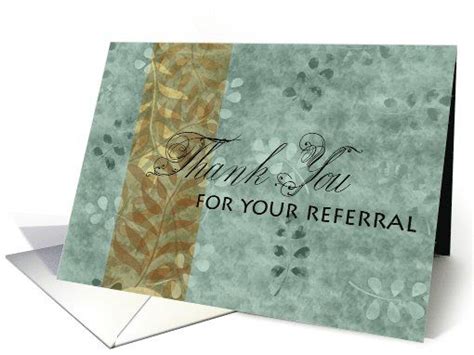 Thank You For Your Referral Card Referral Cards Referrals Cards