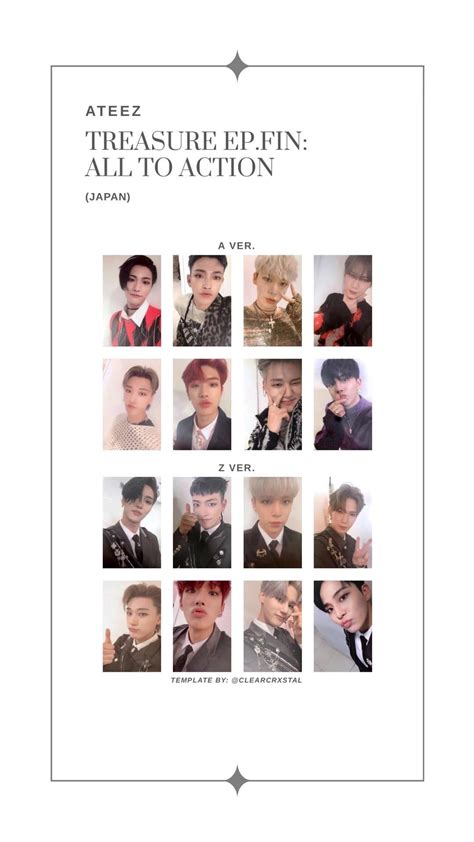 Ateez Group Photocard Treasure Ep Fin All To Action