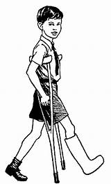 Crutches Clipart Cliparts Injuries Boy Library Pissed Polian Bill Stampede sketch template