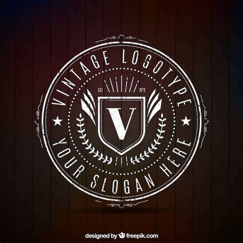 Free Vector Vintage Circular Logotype