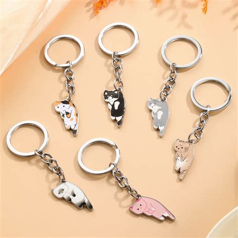20 قطعة القط المفاتيح للحقائب هدية صغيرة مفتاح سلسلة مجوهرات اكسسوارات السيارات كيرينغ
