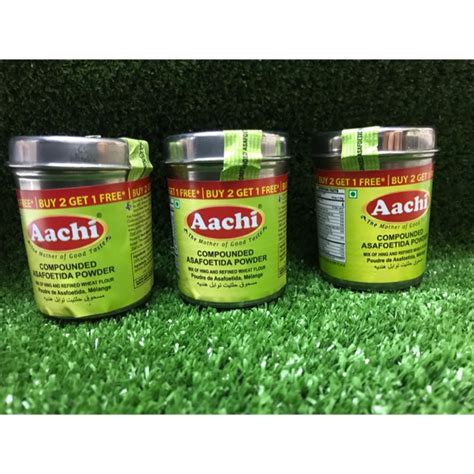Asafoetida is the dried latex (gum oleoresin) exuded from the living underground rhizome or tap root of several species of ferula (three of which grow in india), which is a perennial herb (1 to 1.5 mtr. Aachi Compounded Asafoetida Powder 40g Buy 2 Free 1 ...