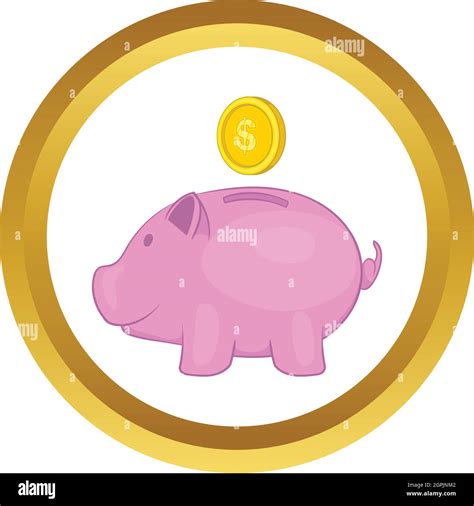 Pink Pig Money Box Vector Icon Stock Vector Image And Art Alamy