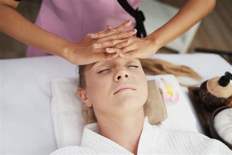 Professional Asian Thai Massage Therapist Woman Is Applying Black