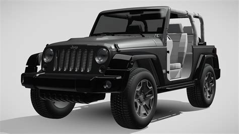 Jeep Wrangler Rubicon 10th Anniversary 2014 Buy Royalty Free 3D Model