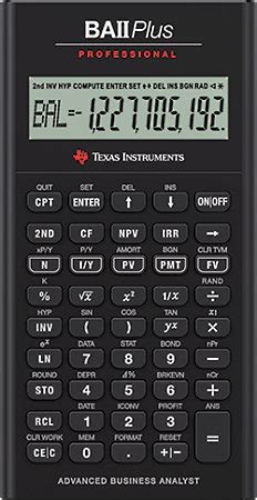 The calculator is the only productivity tool that you have for the exam, so it pays to set it up for maximum efficiency. Texas Instruments BA II Plus Professional - calculator.org