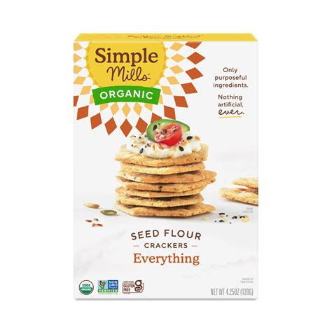 Simple Mills Organic Seed Flour Crackers Everything