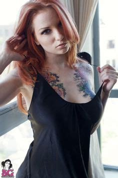 Kemper Suicide Tattoed Girls Inked Girls Auburn Beautiful Redhead Pale Skin Girls Red Pink