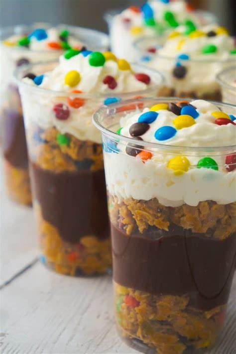 Monster cookie cups *inspired by cookies and cups ultimate cookie cup recipe. Monster Cookie Pudding Parfaits - This is Not Diet Food
