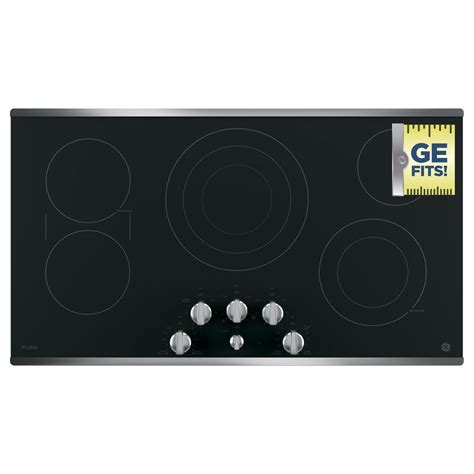Ge Profile 36 In Radiant Electric Cooktop In Stainless Steel With 5