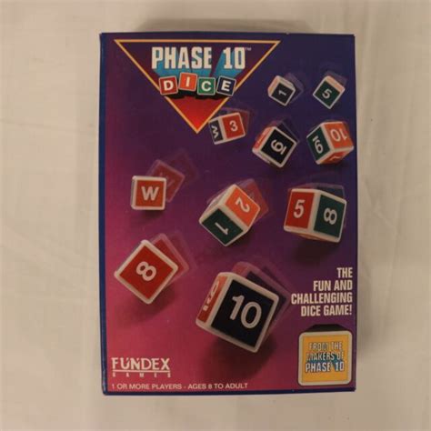 Fundex Phase 10 Dice Game In Tin For Sale Online Ebay