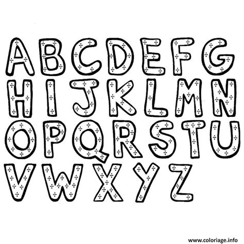Coloriage Alphabet Complet Entier A4 Maternelle Dessin Alphabet à imprimer