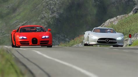 Mercedes Benz Vision Gt Vs Bugatti Veyron 164 Super Sport At Highlands