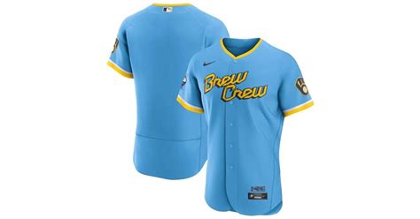 Nike Synthetic Powder Blue Milwaukee Brewers 2022 City Connect