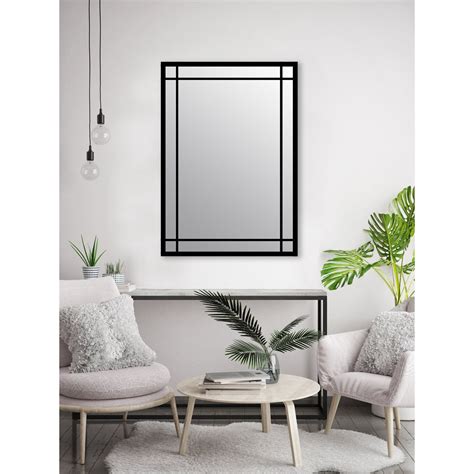 Miroir rectangulaire Fenêtre gaspard noir, l.70 x H.100 cm | Leroy Merlin