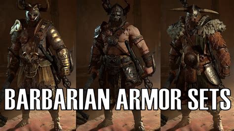 Barbarian Armor Sets Diablo Iv Beta Male And Female Transmogs And Cosmetics Youtube
