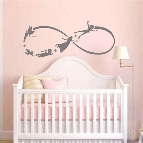 Battoo Peter Pan Wall Decal Children Flying Silhouette Fantasy