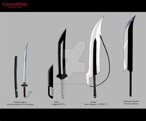 Ichigos Zanpakuto Evolution From The Start Of Bleach 1 And Tybws