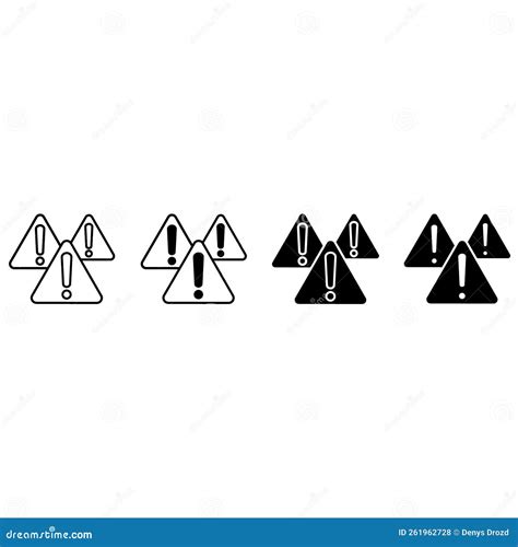 Simple Set Of Warnings Related Vector Icons Contains Such Signs As