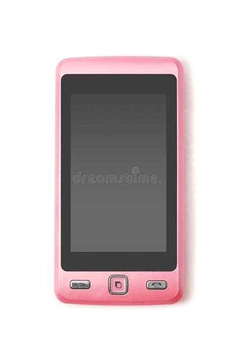 Pink Slider Cell Phone Front Stock Photo Image Of Phone Pink 6442426