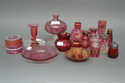 Estate Ruby Glass Collection A F British Victorian Glass