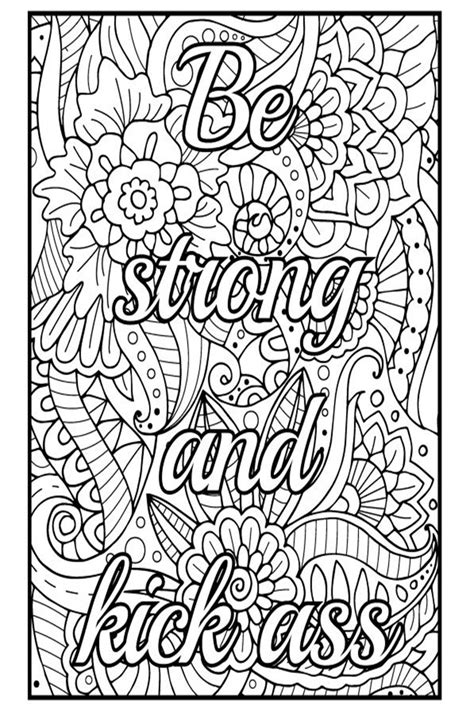 Inspirational Quotes Coloring Pages For Adults
