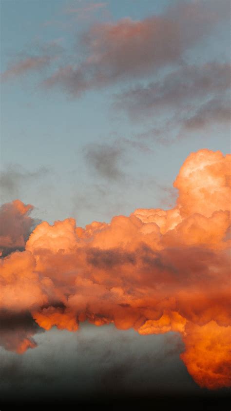 Download Iphone Orange Aesthetic Clouds Wallpaper