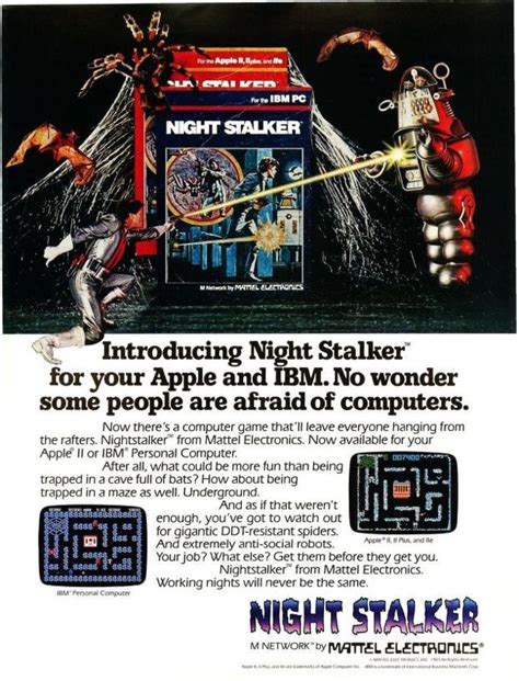 Night Stalker 1982 Promotional Art Mobygames