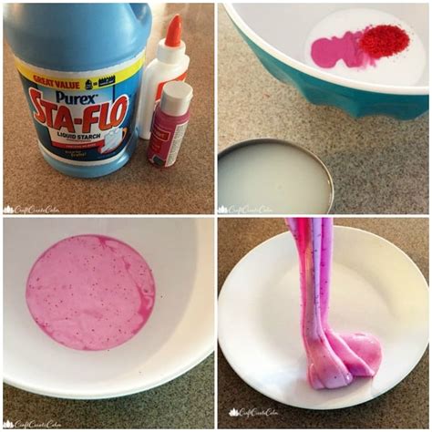 Diy Pink Slime Recipe With Glitter