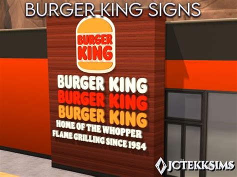 Burger King Signs By Jctekksims The Sims 4 Download