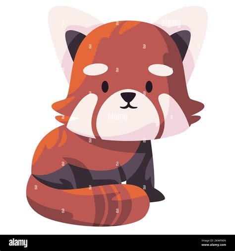 Red Panda Cute Adorable Face Looking Like Fox Animal Fluffy Fur Stock
