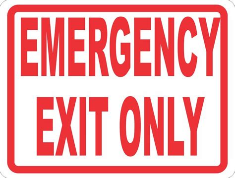 Emergency Exit Only Sign Signs By Salagraphics