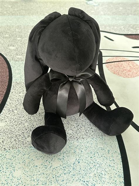Goth Faceless Black Bunny Stuffed Animal - PlushThis