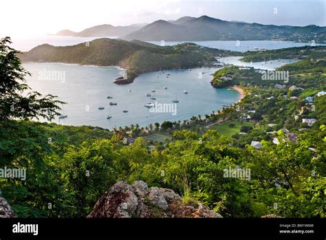 View Of Falmouth Harbour From Shirley Heights Antigua Leeward Islands
