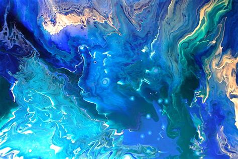 Hd Wallpaper Psychedelic Abstract Colorful Cyan Blue Turquoise Water Wallpaper Flare