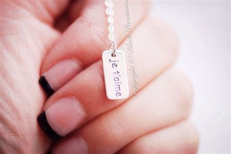 je t aime necklace solid 925 sterling silver i love you etsy necklace sterling silver silver