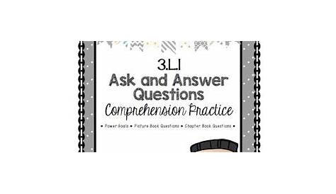 Grade 3 Comprehension -3.L.1 Ask and Answer Questions- White by Hoot