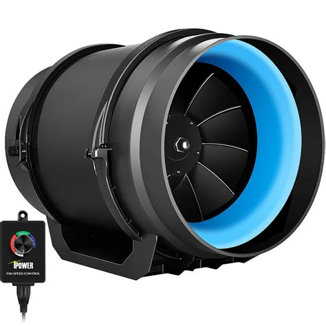 Ipower 8 Inch 550 Cfm Inline Duct Fan With Variable Speed Controller