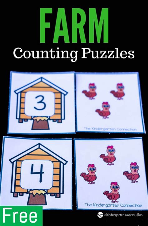 Practice Counting With These Free Farm Counting Puzzles Theyre