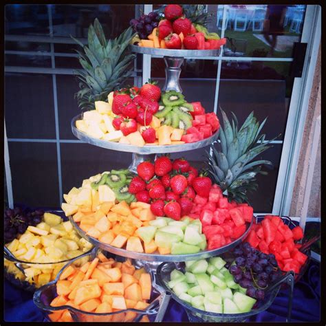 Fruit Tier Fruit Platter Designs Party Food Trays Fruit Buffet