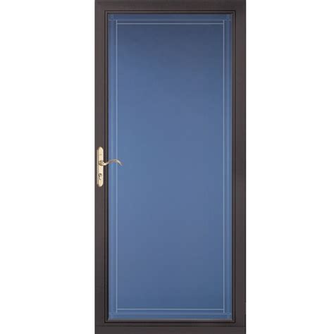 Pella Select 36 In X 81 In Brown Full View Aluminum Storm Door In The