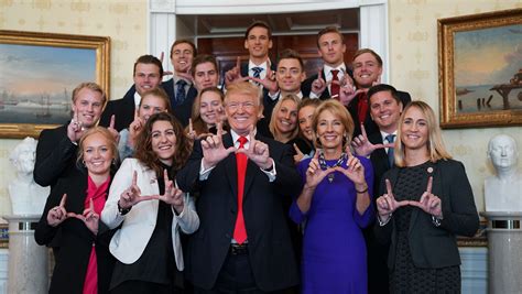President Trump Hosts Ncaa National Champions At The White House