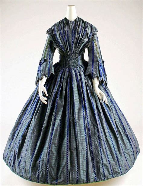 1850 British Dress Of Silk And Flax Victorian Fashion Fashion
