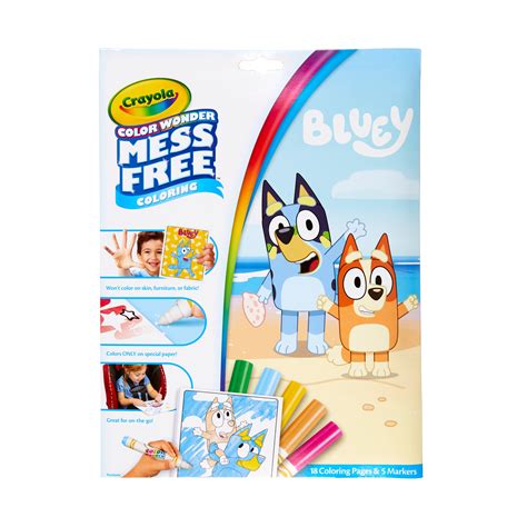 Crayola Color Wonder Mess Free Bluey Coloring Set 18 Pages Ts For
