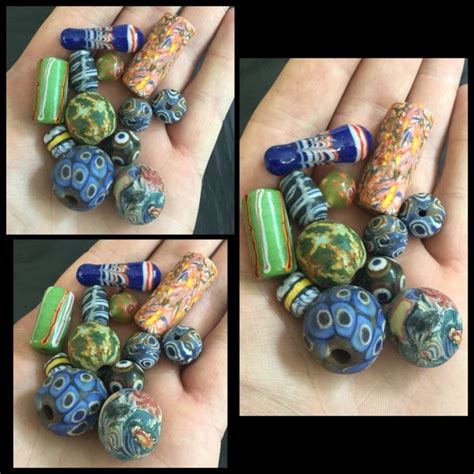 Ancient Authentic Romano Egyptian Glass Beads 200 Ad No Reserve Antique Price Guide